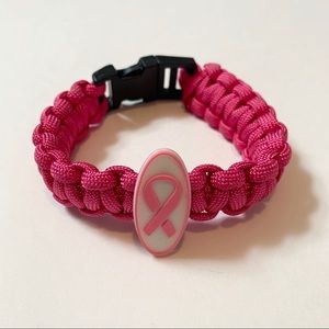 🍁FP/ Breast cancer awareness paracord  bracelet